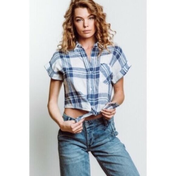 RAILS Amelie Front-tie Plaid Shirt - Picture 13 of 14